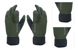 Sealskinz Waterproof All Weather Shooting Glove Olive Green/Black L Cyklistické rukavice 3