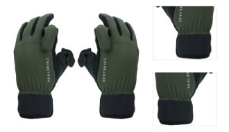 Sealskinz Waterproof All Weather Sporting Glove Olive Green/Black L Cyklistické rukavice 3
