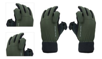 Sealskinz Waterproof All Weather Sporting Glove Olive Green/Black L Cyklistické rukavice 4