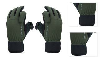 Sealskinz Waterproof All Weather Sporting Glove Olive Green/Black 2XL Cyklistické rukavice 3