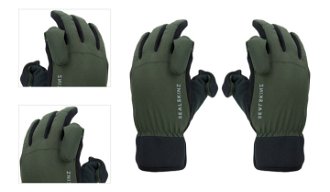 Sealskinz Waterproof All Weather Sporting Glove Olive Green/Black 2XL Cyklistické rukavice 4