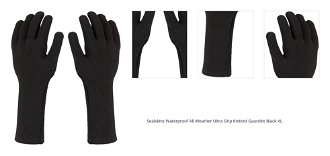 Sealskinz Waterproof All Weather Ultra Grip Knitted Gauntlet Black XL Cyklistické rukavice 1