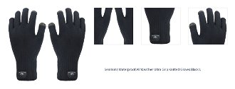 Sealskinz Waterproof All Weather Ultra Grip Knitted Glove Black L Cyklistické rukavice 1