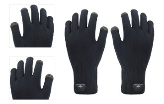 Sealskinz Waterproof All Weather Ultra Grip Knitted Glove Black L Cyklistické rukavice 4