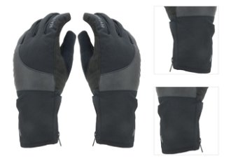Sealskinz Waterproof Cold Weather Reflective Cycle Glove Black L Cyklistické rukavice 3