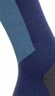 Sealskinz Waterproof Warm Weather Mid Length Sock With Hydrostop Navy Blue/Grey/Red XL Cyklo ponožky 5