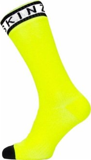 Sealskinz Waterproof Warm Weather Mid Length Sock With Hydrostop Neon Yellow/Black/White L Cyklo ponožky