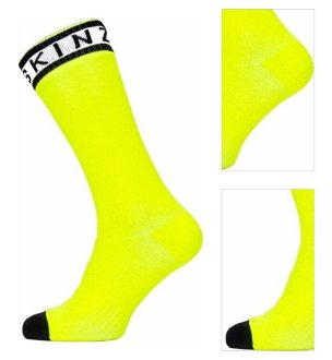 Sealskinz Waterproof Warm Weather Mid Length Sock With Hydrostop Neon Yellow/Black/White S Cyklo ponožky 3