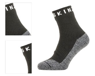 Sealskinz Waterproof Warm Weather Soft Touch Ankle Length Sock Black/Grey Marl/White L Cyklo ponožky 4
