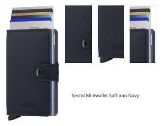 Secrid Miniwallet Saffiano Navy 1