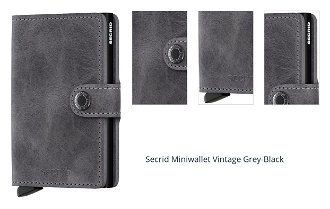 Secrid Miniwallet Vintage Grey-Black 1
