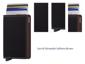 Secrid Slimwallet Saffiano Brown 1