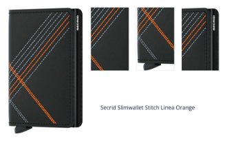 Secrid Slimwallet Stitch Linea Orange 1