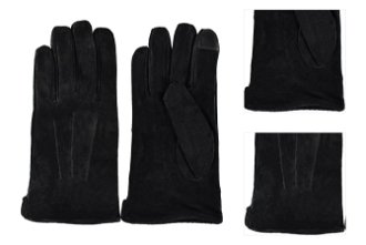 Semiline Man's Men Leather Antibacterial Gloves P8218 3