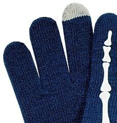 Semiline Unisex's Smartphone Gloves 0178-0 White/Navy Blue 6