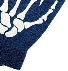 Semiline Unisex's Smartphone Gloves 0178-0 White/Navy Blue 9