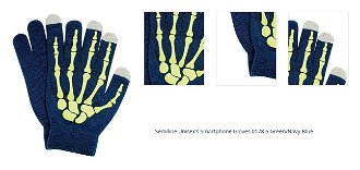 Semiline Unisex's Smartphone Gloves 0178-6 Green/Navy Blue 1