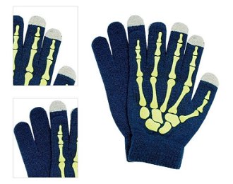 Semiline Unisex's Smartphone Gloves 0178-6 Green/Navy Blue 4
