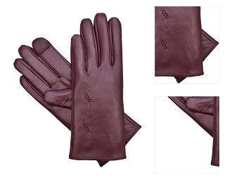 Semiline Woman's Women Leather Antibacterial Gloves P8205-3 3