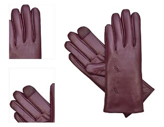 Semiline Woman's Women Leather Antibacterial Gloves P8205-3 4