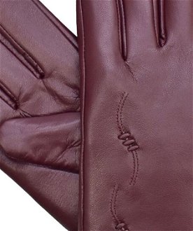 Semiline Woman's Women Leather Antibacterial Gloves P8205-3 5