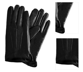 Semiline Woman's Women Leather Antibacterial Gloves P8207 3