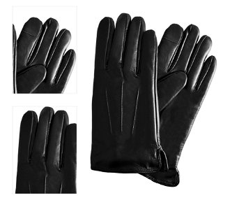 Semiline Woman's Women Leather Antibacterial Gloves P8207 4
