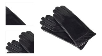 Semiline Woman's Women Leather Antibacterial Gloves P8209 4