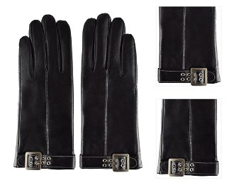 Semiline Woman's Women Leather Antibacterial Gloves P8210 3