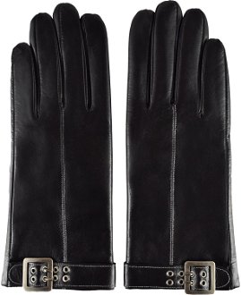 Semiline Woman's Women Leather Antibacterial Gloves P8210 2