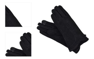 Semiline Woman's Women Suede Antibacterial Gloves P8215 4