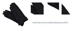 Semiline Woman's Women Suede Antibacterial Gloves P8215 1