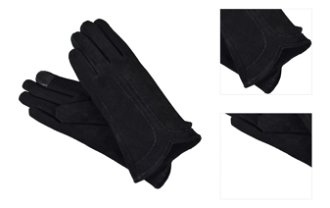 Semiline Woman's Women Suede Antibacterial Gloves P8215 3