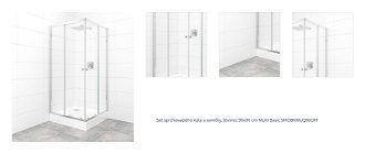 Set sprchovacieho kúta a vaničky, štvorec 90x90 cm Multi Basic SIKOBKMUQ90CRT 1
