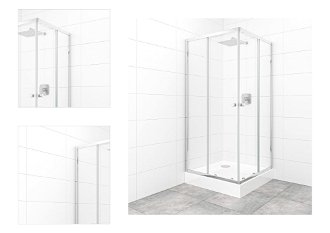 Set sprchovacieho kúta a vaničky, štvorec 90x90 cm Multi Basic SIKOBKMUQ90CRT 4