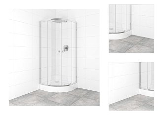 Set sprchovacieho kúta a vaničky, štvrťkruh 80x80 cm Multi Basic SIKOBKMUS80CRT 3