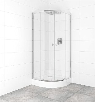 Set sprchovacieho kúta a vaničky, štvrťkruh 80x80 cm Multi Basic SIKOBKMUS80CRT 2