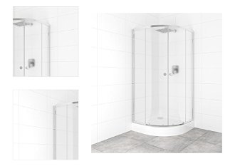 Set sprchovacieho kúta a vaničky, štvrťkruh 90x90 cm Multi Basic SIKOBKMUS90CRCH 4