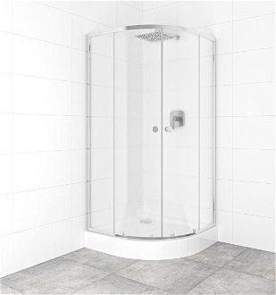 Set sprchovacieho kúta a vaničky, štvrťkruh 90x90 cm Multi Basic SIKOBKMUS90CRCH