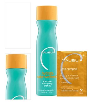 Šetrný šampón pre farbené vlasy Malibu C Hydrate Color Wellness + kúra pre stálosť farby zadarmo + DARČEK ZADARMO 4