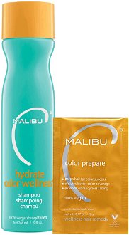 Šetrný šampón pre farbené vlasy Malibu C Hydrate Color Wellness + kúra pre stálosť farby zadarmo + DARČEK ZADARMO