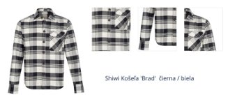 Shiwi Košeľa 'Brad'  čierna / biela 1