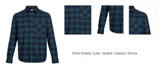 Shiwi Košeľa 'Luke'  modrá / zelená / čierna 1