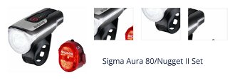 Sigma Aura Black/Grey 80 lux Cyklistické svetlo 1