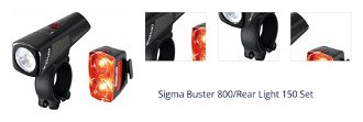 Sigma Buster Black Front 800 lm / Rear 150 lm Cyklistické svetlo 1