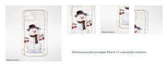 Silikónové puzdro pre Apple iPhone 13 s vianočným motívom 1