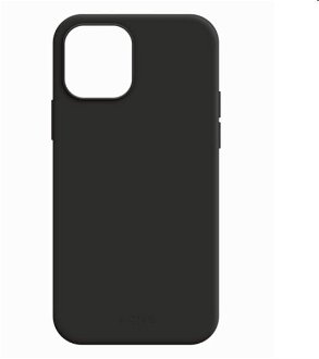 Silikónový zadný kryt FIXED MagFlow s Magsafe pre Apple iPhone 15 Plus, čierna