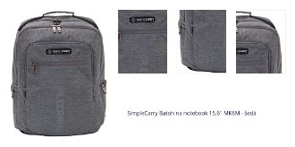 SimpleCarry Batoh na notebook 15,6'' MK6M - šedá 1