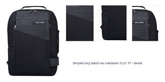 SimpleCarry Batoh na notebook 15,6'' P7 - černá 1