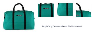 SimpleCarry Cestovní taška Duffle SD3 - zelená 1